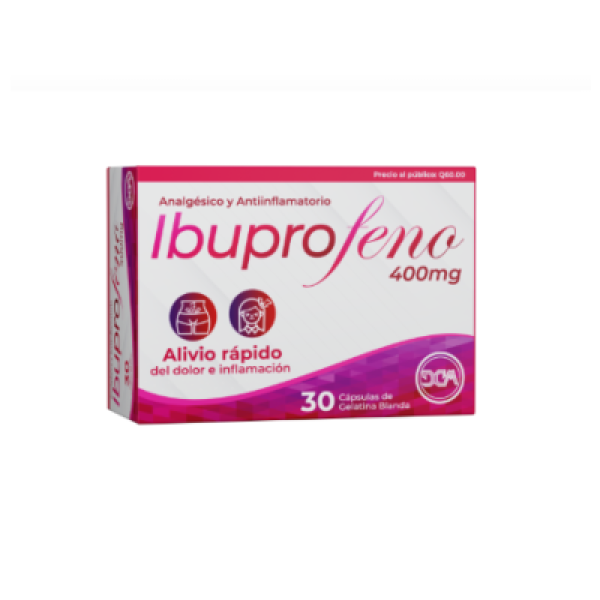 IBUPROFENO 400 MG.  CAPSGEL ( BLISTER ) CONAMEP